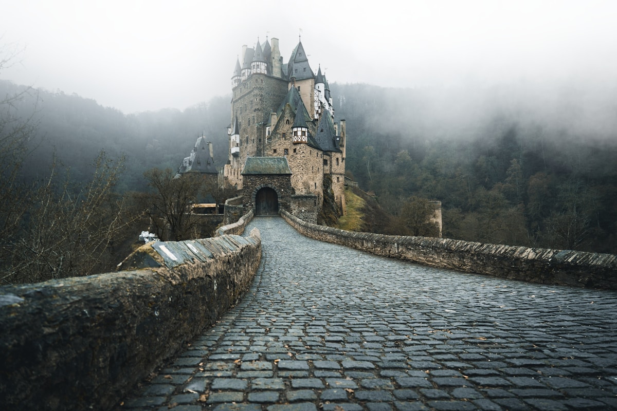 Burg Eltz nestled in its forested valley above the Moselle