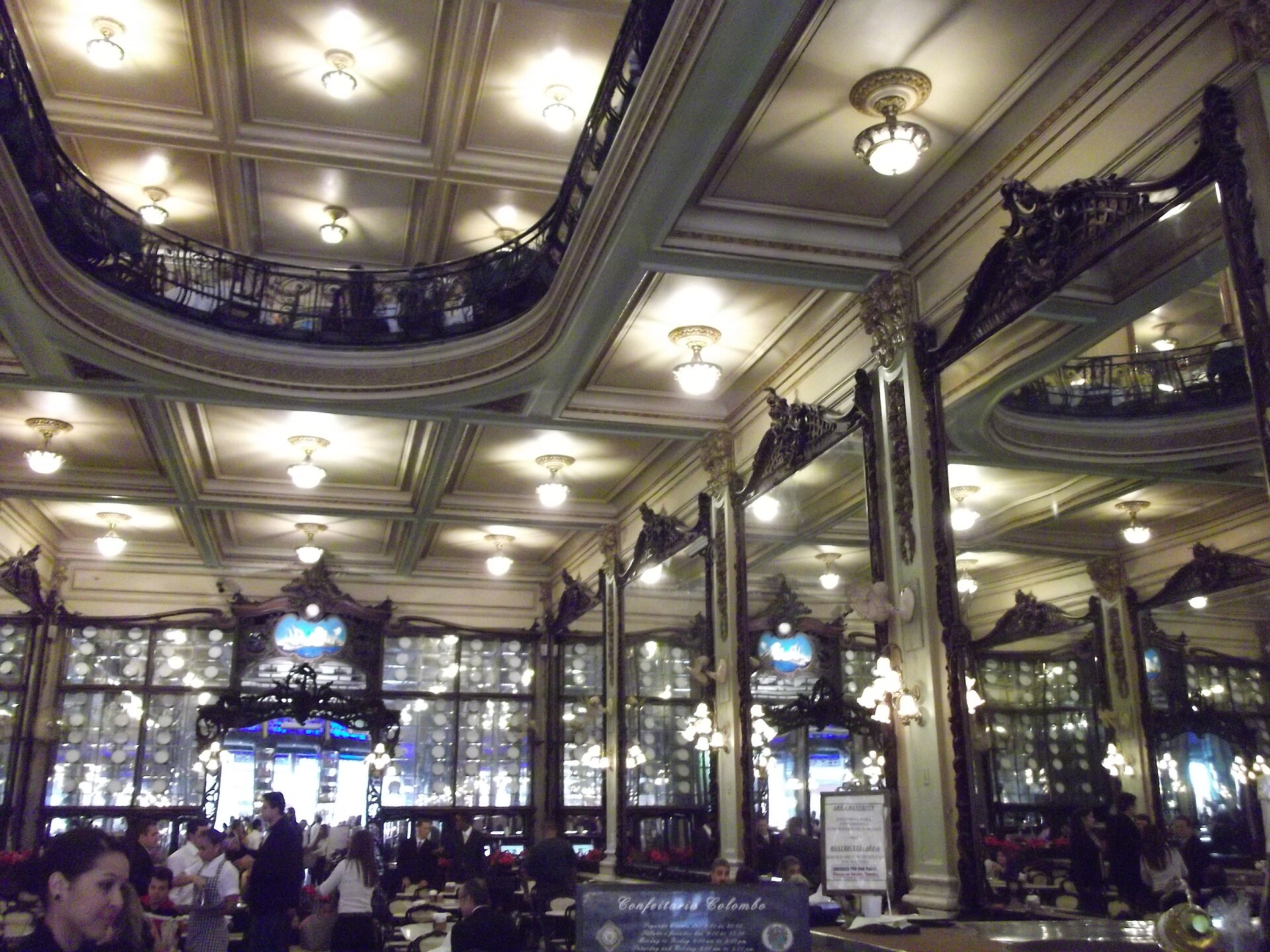 The huge Belgian mirrors, jacaranda counters and stained-glass skylight of Confeitaria Colombo in Rio