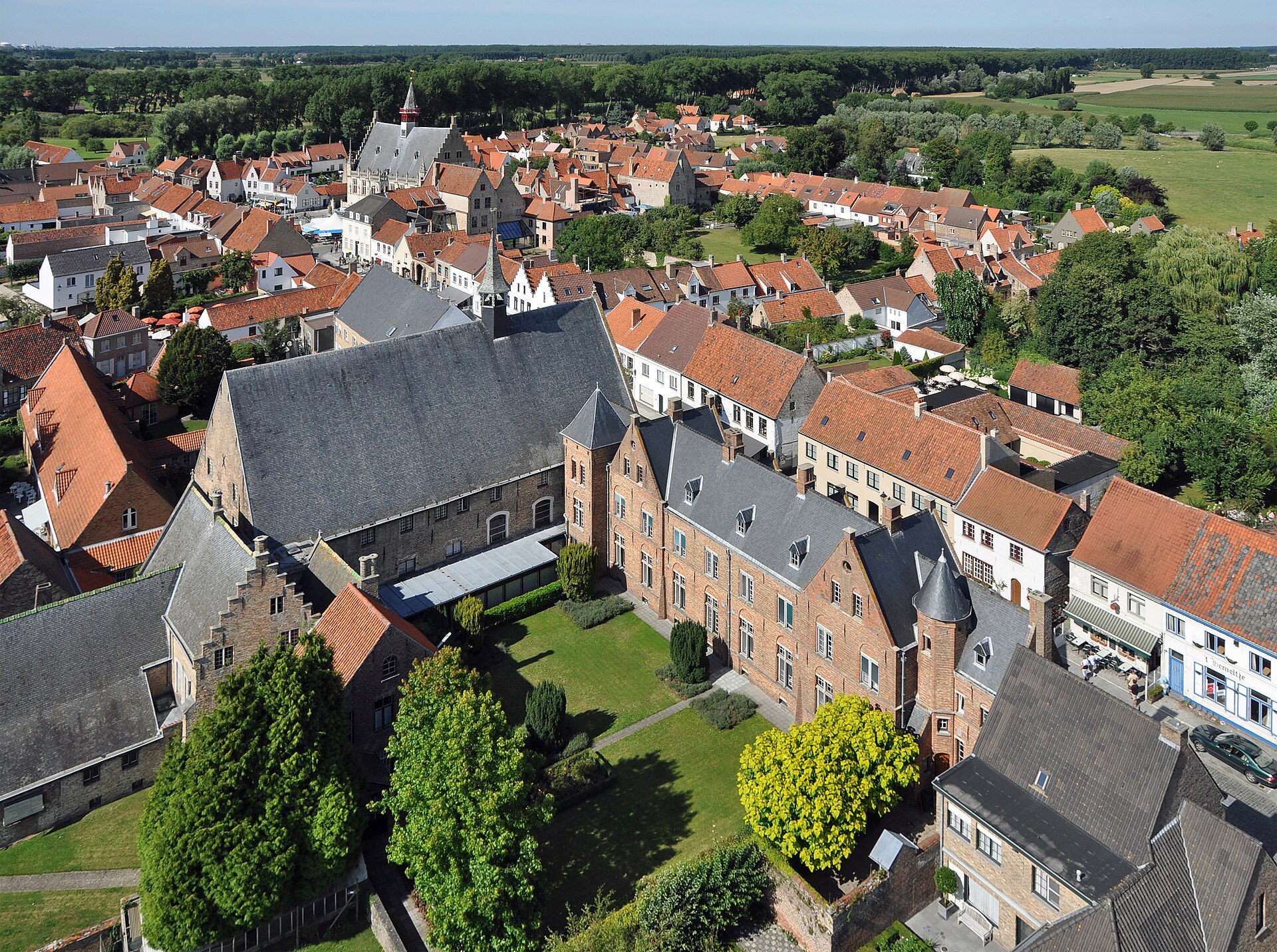 The historic centre of the storybook town of Damme near Bruges