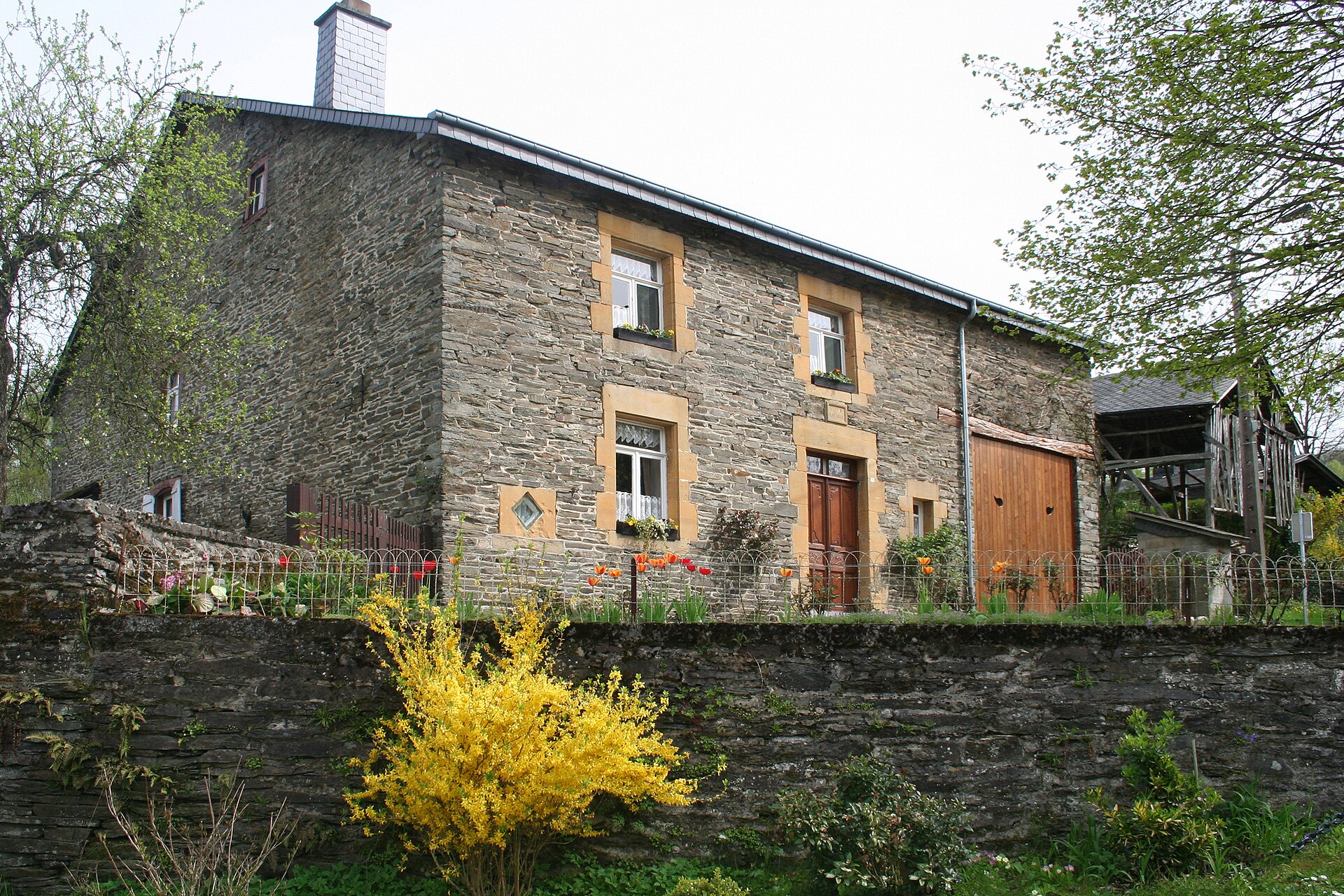 The stone houses of Laforêt in the wooded Semois valley