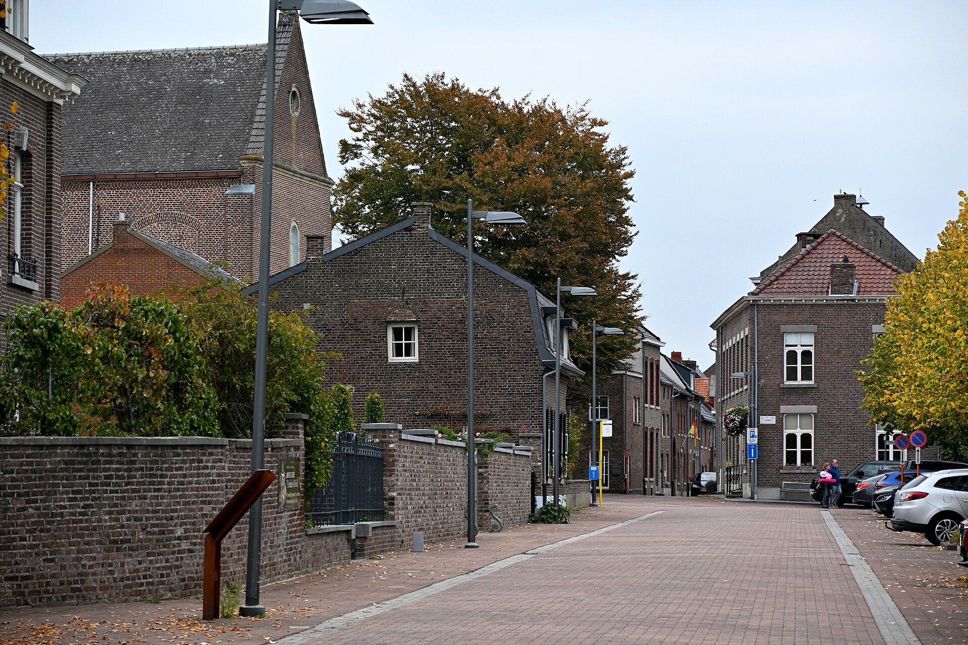 The historic main street of Oud-Rekem, voted the most beautiful village of Flanders