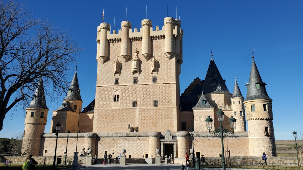 The Alcázar of Segovia with its pointed slate turrets