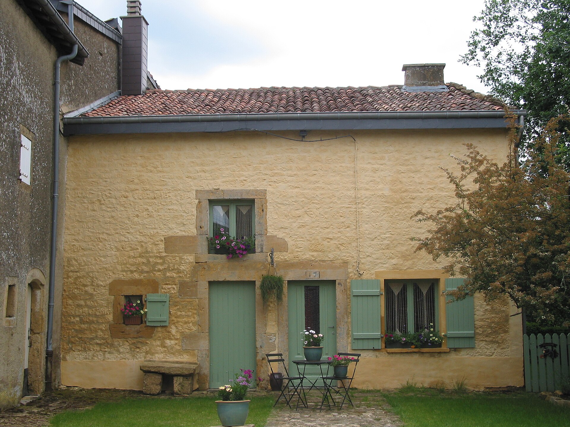 The warm ochre stone houses of Torgny, Belgium's southernmost village